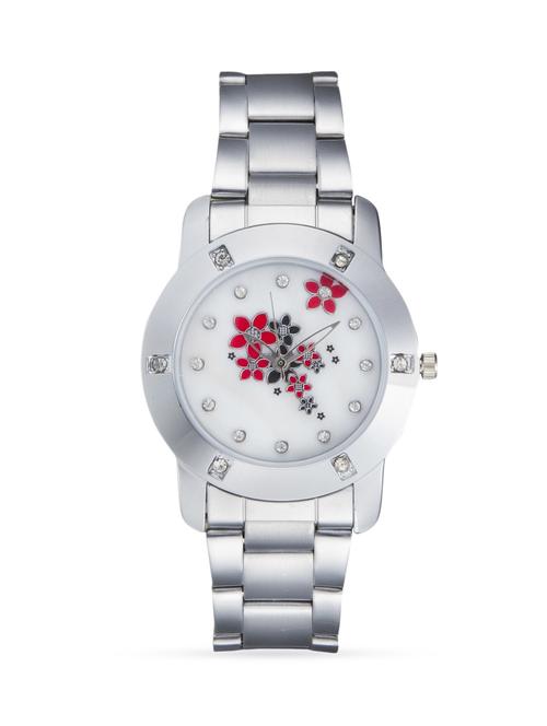 silver stainless steel studded round dial watch - 1249619 - Very Small Image - 1