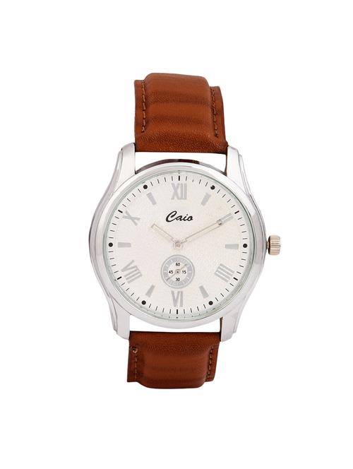caio brown round analog men's watch - 12496634 - Very Small Image - 1