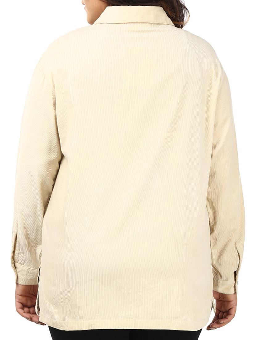 beige cotton regular shirt - 12496900 - Standard Image - 2
