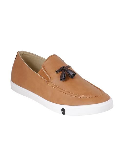 tan leatherette casual slipon - 12498723 - Very Small Image - 1