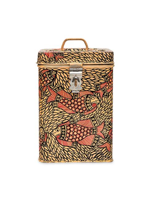 madhubani inspired handpainted container - 1250465 - Very Small Image - 1