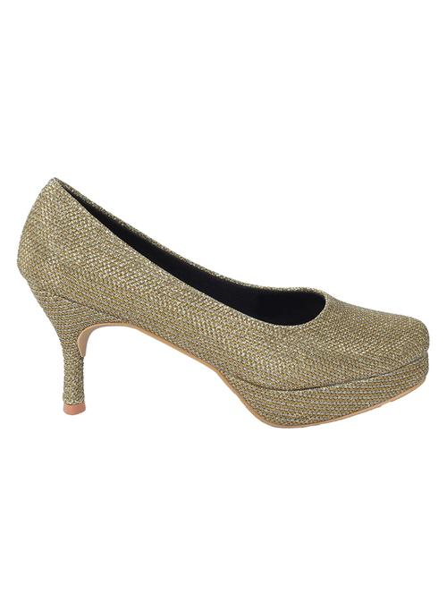 solid gold textured heels - 1250572 - Very Small Image - 1