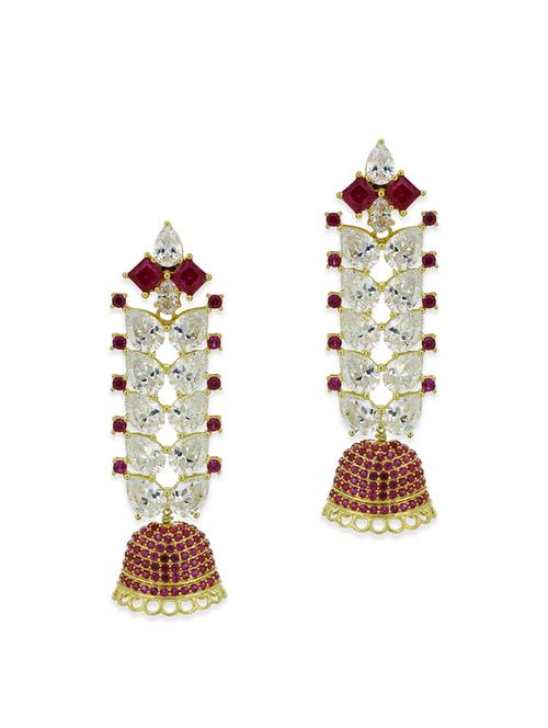 red silver drop earrings - 12508402 - Very Small Image - 1