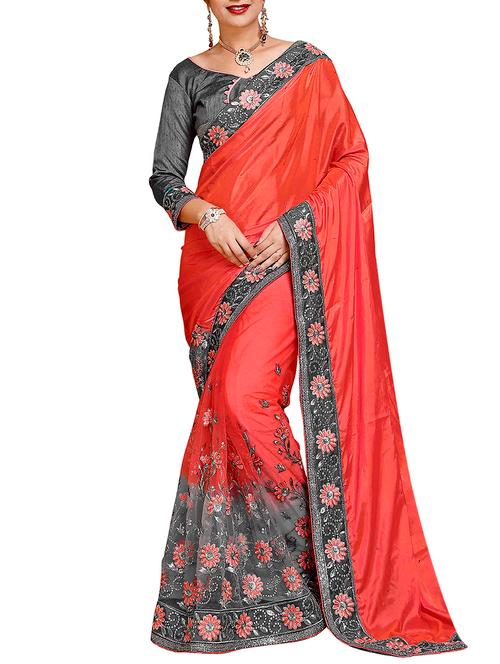 red art silk kanjivaram saree with blouse - 12516054 - Very Small Image - 1