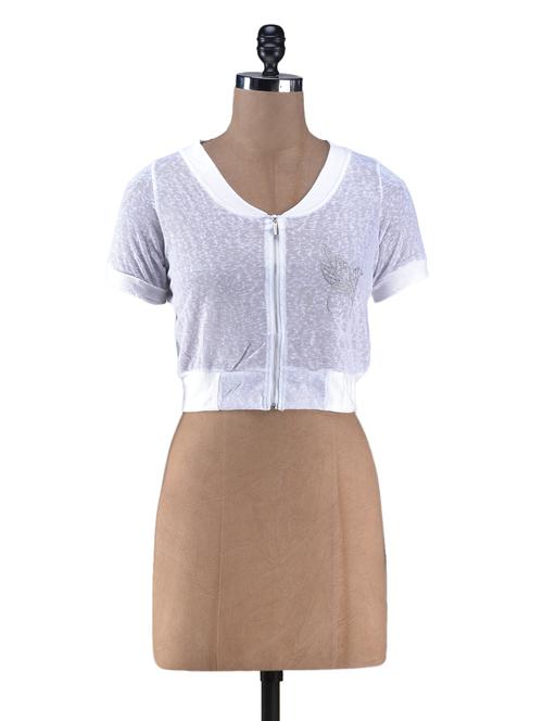 white poly net sheer  jacket - 1251793 - Very Small Image - 1