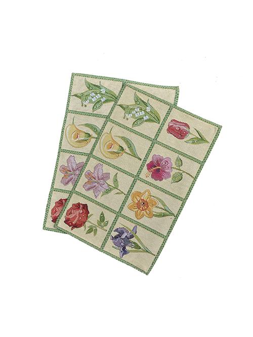 avira home floral window table mat- set of 2-machine washable - 12520295 - Very Small Image - 1