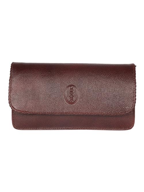 cherry brown synthetic leather sling clutch - 12522658 - Very Small Image - 1