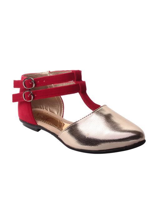 red faux leather ankle strap sandals - 12523743 - Very Small Image - 1