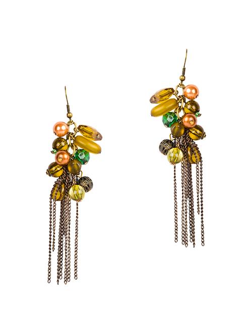green metal earring - 12525694 - Very Small Image - 1