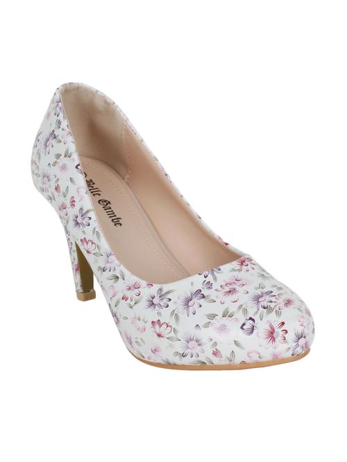 white leatherette slip on pumps - 12543336 - Very Small Image - 1