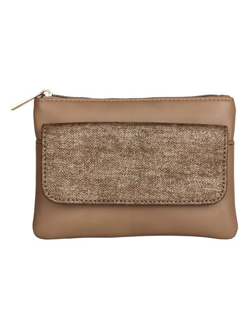 beige synthetic leather clutch - 12551995 - Very Small Image - 1