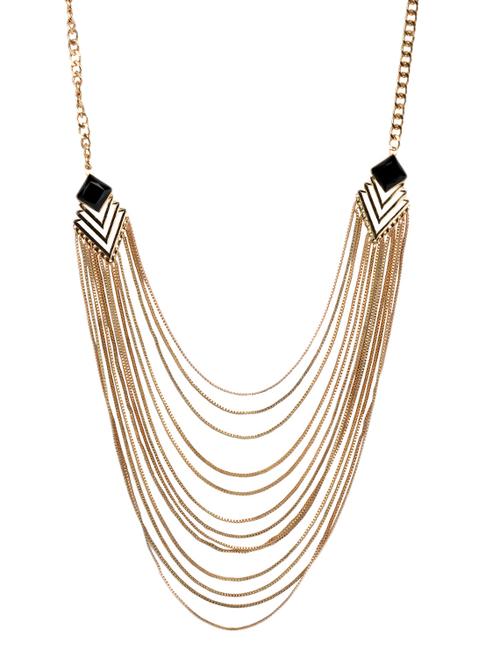 gold heavy statement necklace - 12552073 - Very Small Image - 1