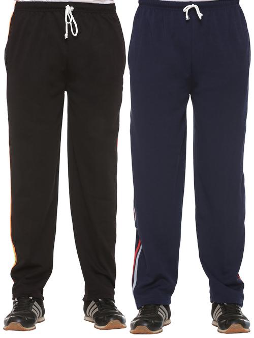 multi colored cotton  full length track pant - 12552559 - Very Small Image - 1