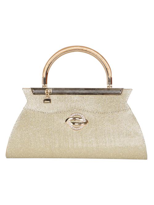 gold leatherette embellished hand clutch - 12553404 - Very Small Image - 1