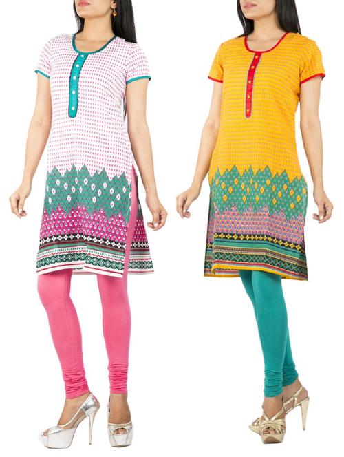 multi colored cotton set of 2  kurta - 12554695 - Very Small Image - 1