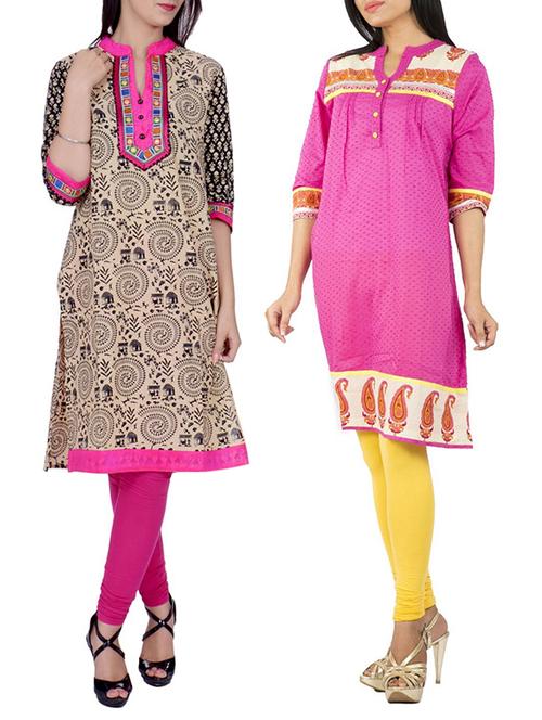 multi colored cotton set of 2  kurta - 12554696 - Very Small Image - 1
