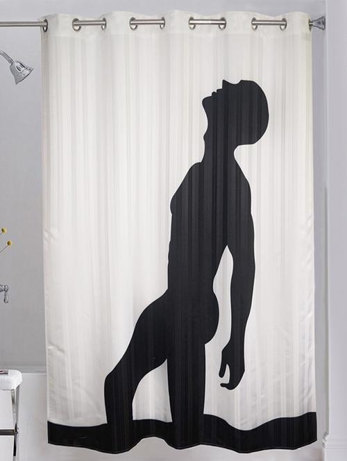 lushomes digitally printed man shower curtain with 10 eyelets - 12555254 - Very Small Image - 1