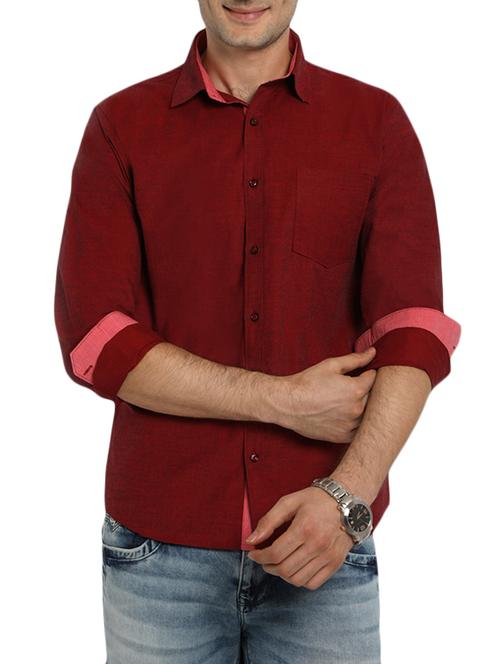 red cotton casual shirt - 12556740 - Very Small Image - 1
