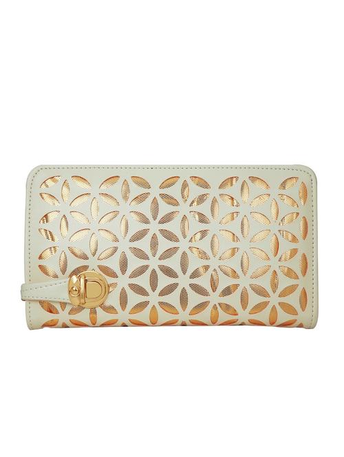 white leatherette cutwork clutch - 12560059 - Very Small Image - 1