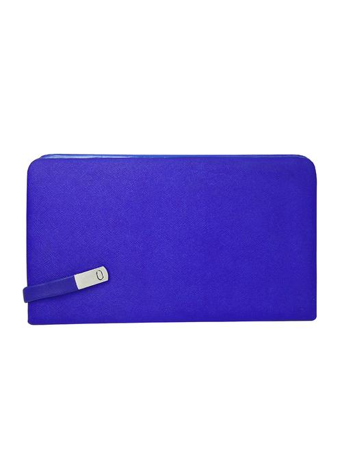 Blue leatherette clutch - 12560067 - Very Small Image - 1