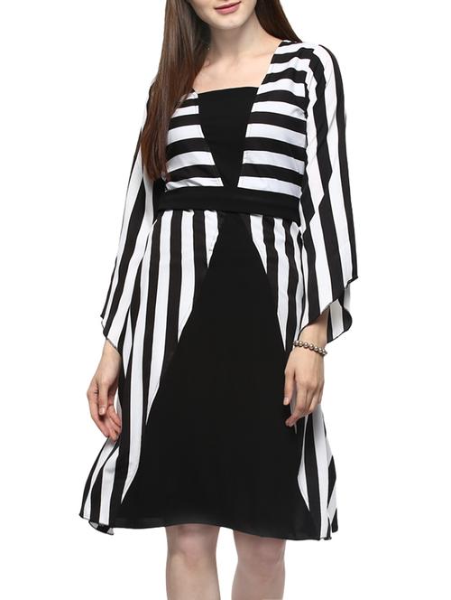 tappered sleeve a-line dress - 12562925 - Very Small Image - 1