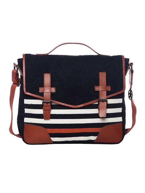 multi canvas striped satchel - 12564983 - Very Small Image - 1