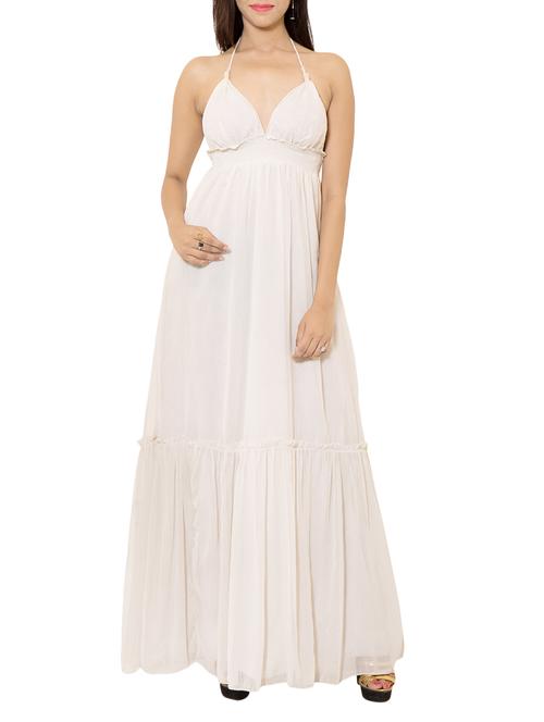 white crepe dress - 12566798 - Very Small Image - 1