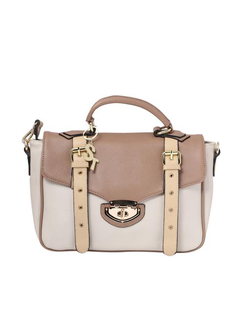 brown leatherette satchel - 12577340 - Very Small Image - 1