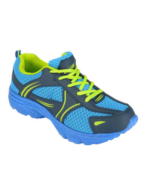 blue faux leather sport shoes - 12580290 - Very Small Image - 1