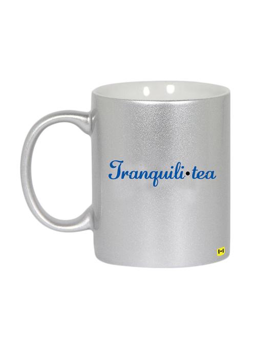 hamee customizable premium printed metallic silver ceramic coffee mug " tranquili tea " - 12580997 - Very Small Image - 1