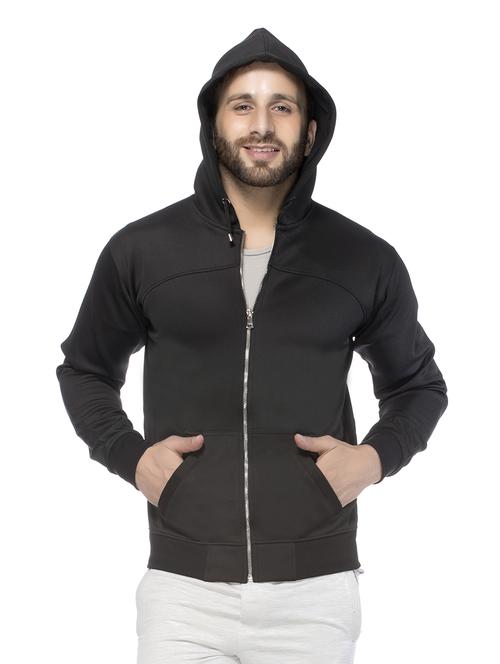 solid black polyester sweatshirt - 12581593 - Very Small Image - 1