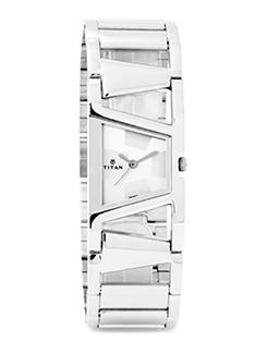 titan youth analog  silver dial women's watch - 2486sm01 - 12583636 - Very Small Image - 1