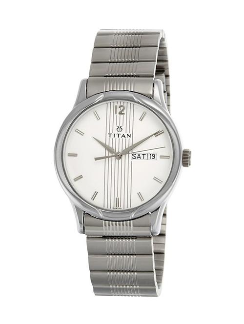 titan karishma analog silver dial men's watch - ne1580sm03 - 12583822 - Very Small Image - 1
