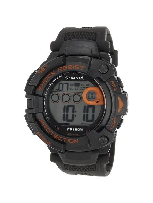 sonata ocean series ii digital grey dial men's watch - 77010pp04j - 12584000 - Very Small Image - 1