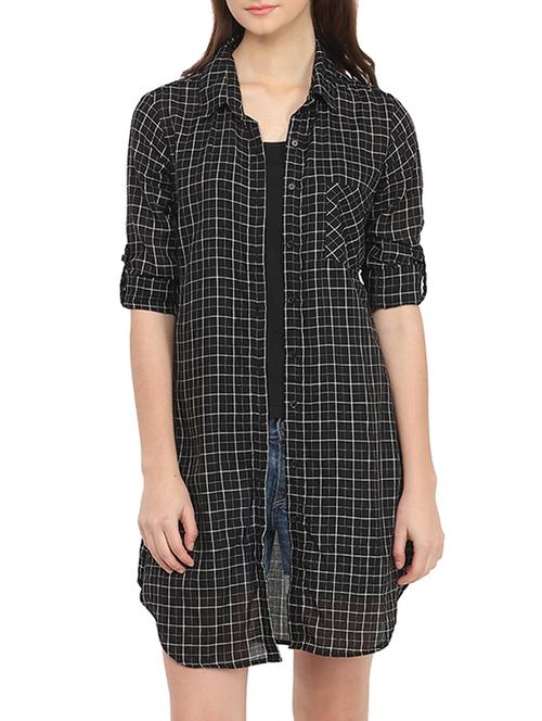 black rayon llong shirt - 12584147 - Very Small Image - 1