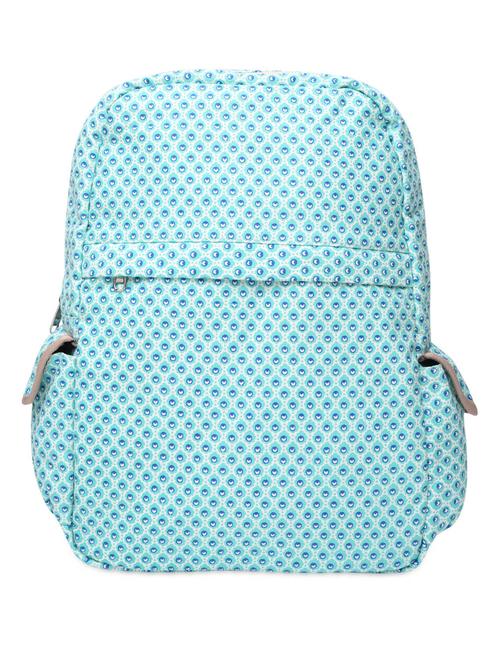 green cotton canvas printed backpack - 1258427 - Very Small Image - 1