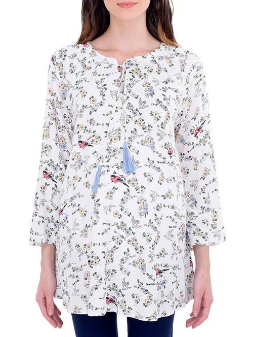 white viscose maternity wear - 12588263 - Very Small Image - 1