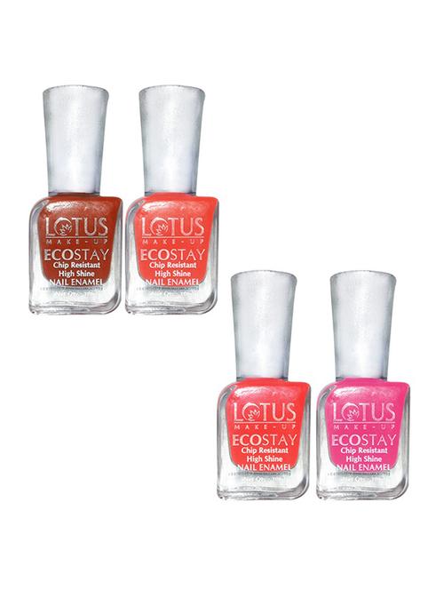 lotus make-up ecostay nail polish 10 ml  pack of 4 - 12592409 - Very Small Image - 1