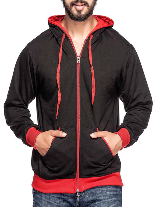 black cotton hood sweatshirt - 12593410 - Very Small Image - 1