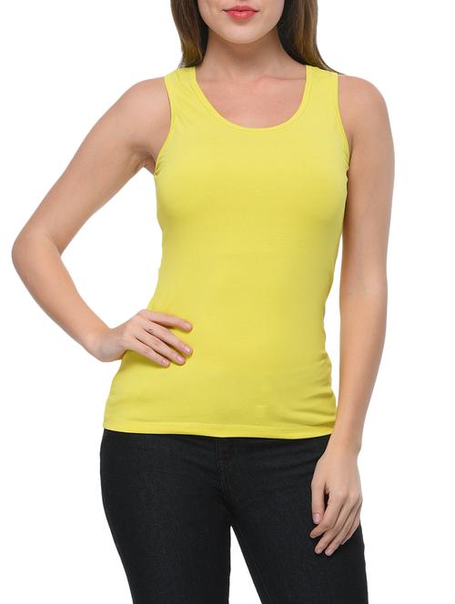 yellow cotton tank tee - 12593934 - Very Small Image - 1