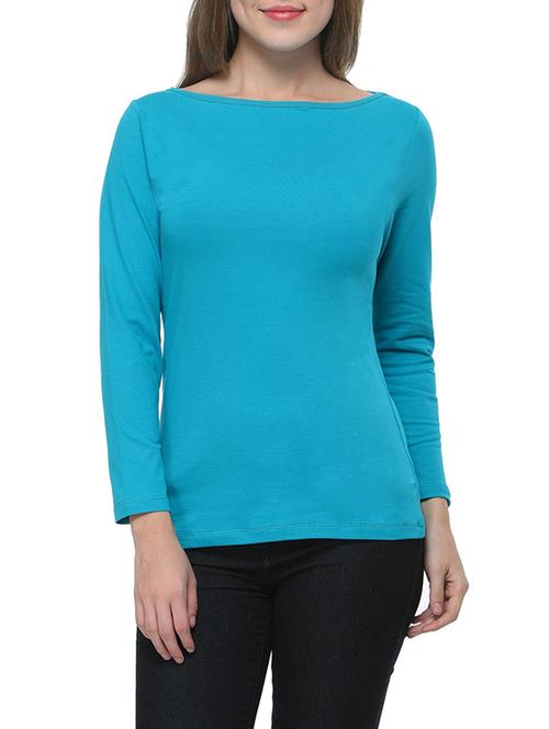 light blue cotton regular top - 12593951 - Very Small Image - 1