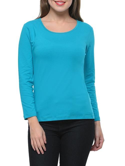 light blue cotton regular top - 12593976 - Very Small Image - 1