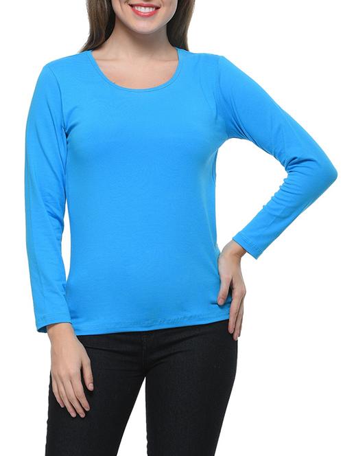 light blue cotton regular tshirt - 12593987 - Very Small Image - 1