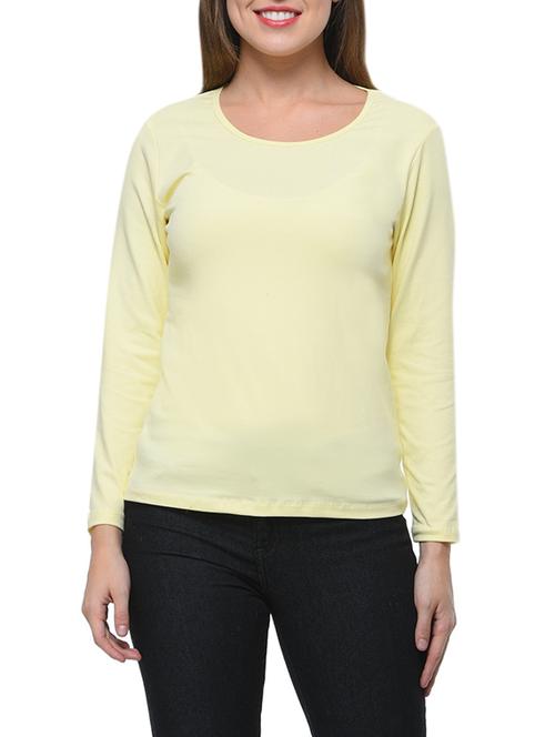light yellow cotton regular top - 12593996 - Very Small Image - 1