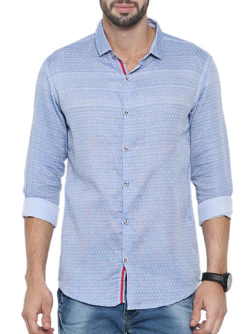blue linen casual shirt - 12594077 - Very Small Image - 1