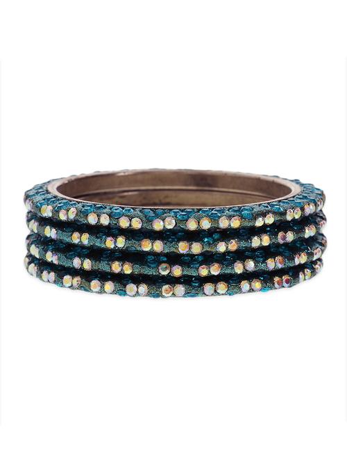 teal embellished bangle set of 4 - 1260065 - Very Small Image - 1