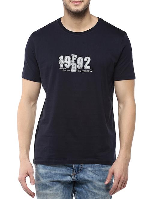 black printed cotton t-shirt - 12619230 - Very Small Image - 1