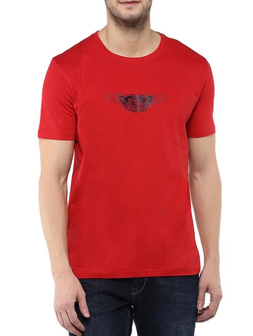 red cotton t-shirt - 12619263 - Very Small Image - 1