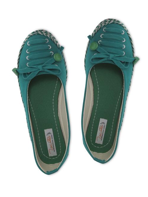 Teal Velvet Lace-up Ballerina - 1264105 - Very Small Image - 1