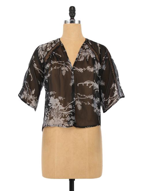 black printed top - 1265008 - Very Small Image - 1